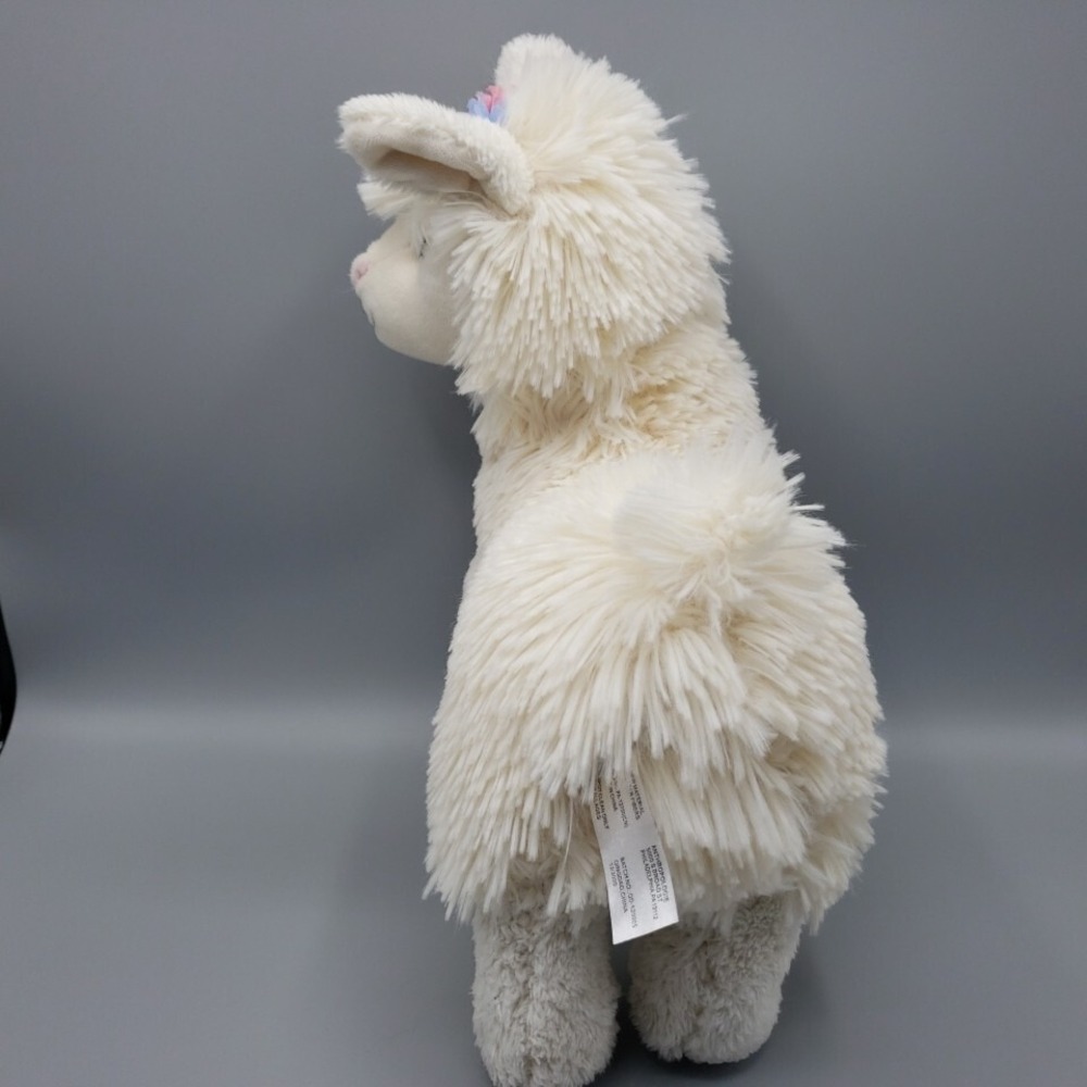Llama Stuffed Animal Toy Anthropologie Plush Off White 14" Super Soft & Cozy - Picture 4 of 12